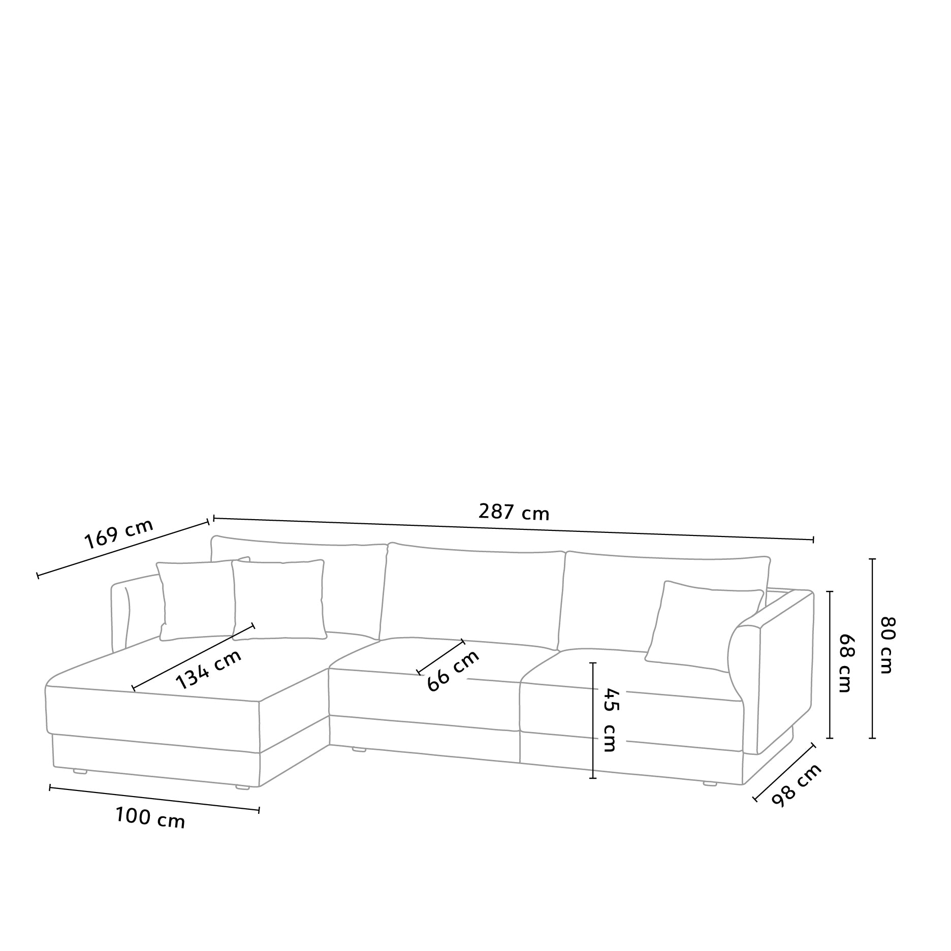 Capella II Chaiselongsofa (linksseitig)